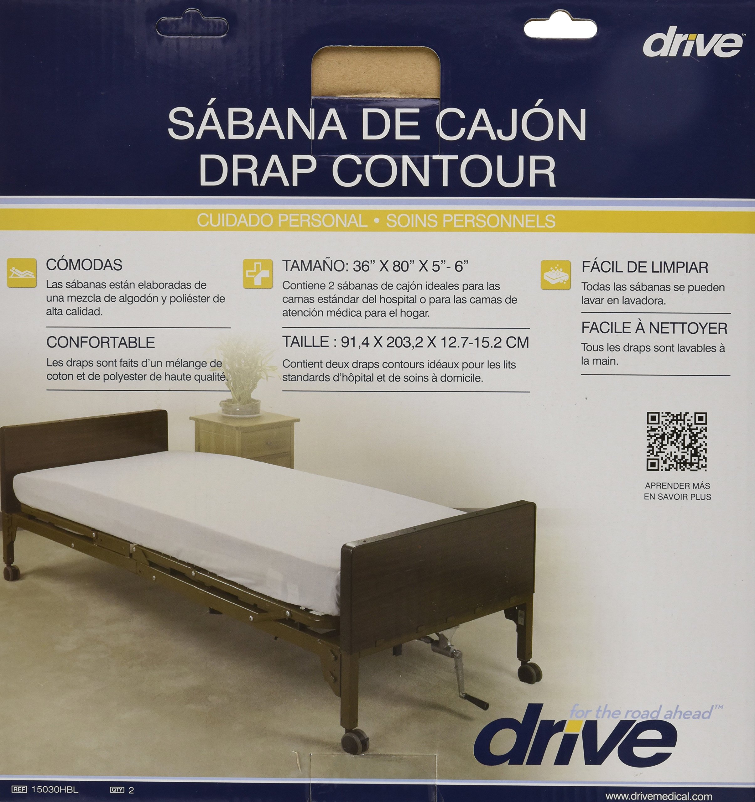 Foto 4 | Juego De Sábanas De Hospital Drive Medical 15030hbl, Color Blanco, X2 - Venta Internacional.