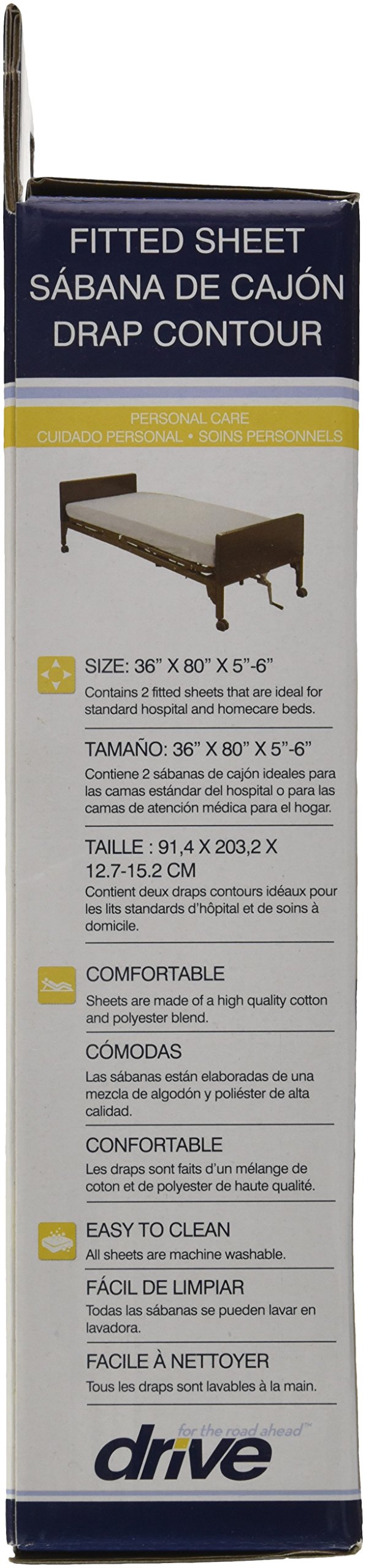 Foto 6 pulgar | Juego De Sábanas De Hospital Drive Medical 15030hbl, Color Blanco, X2 - Venta Internacional.