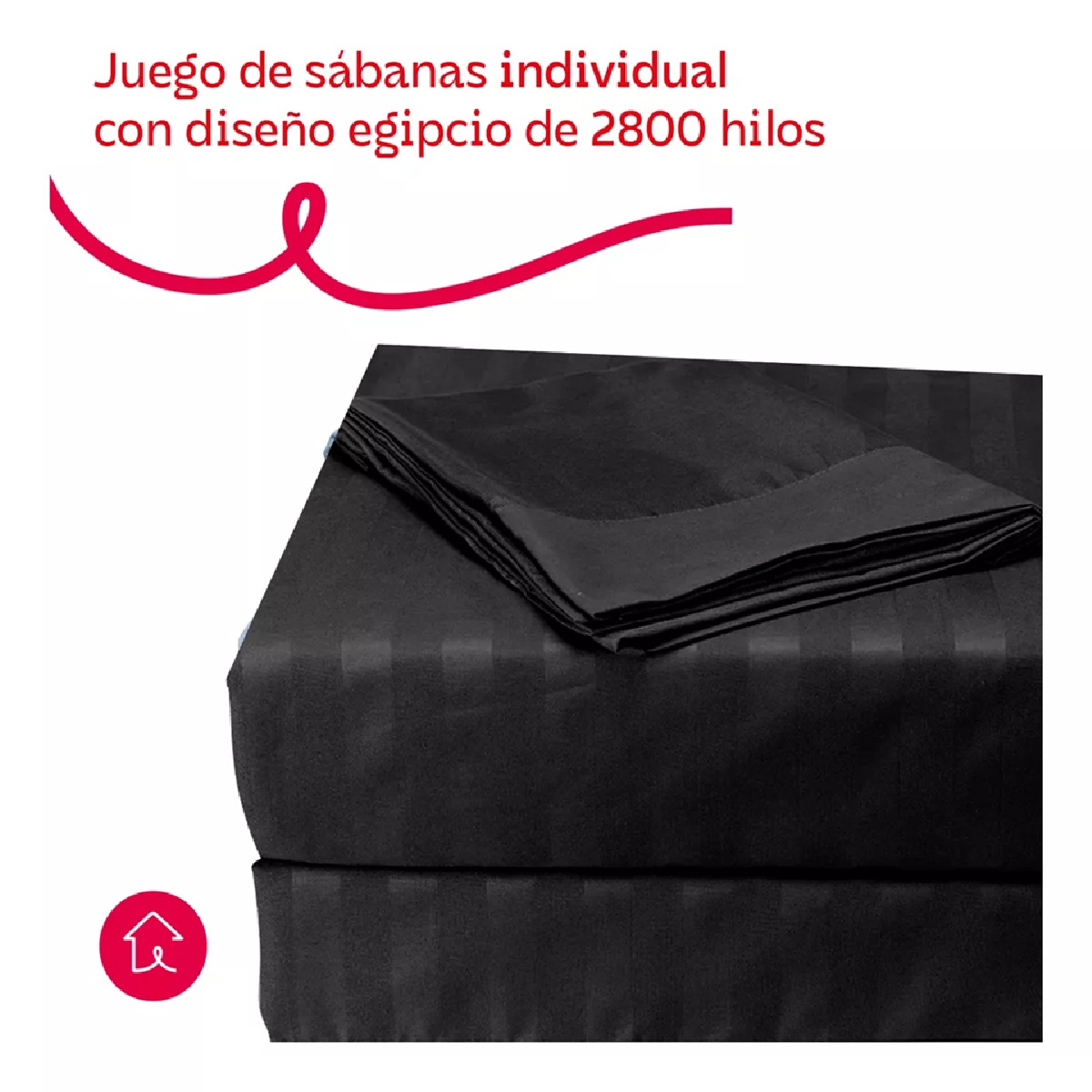 Foto 3 pulgar | Juego De Sábanas Individual Microfibra Ultra Suave Premium Negro