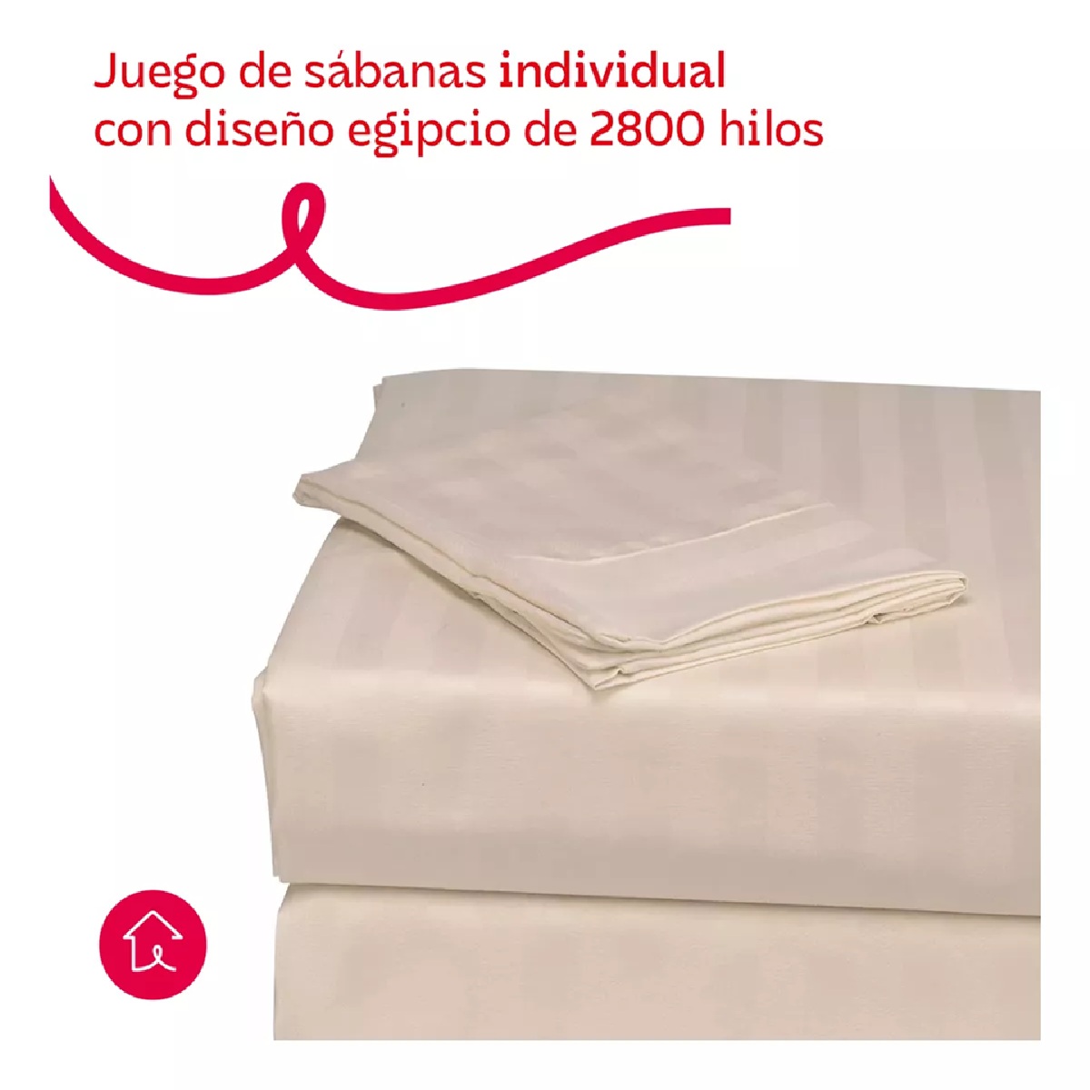 Foto 3 pulgar | Juego De Sábanas Individual Microfibra Ultra Suave Premium Crema
