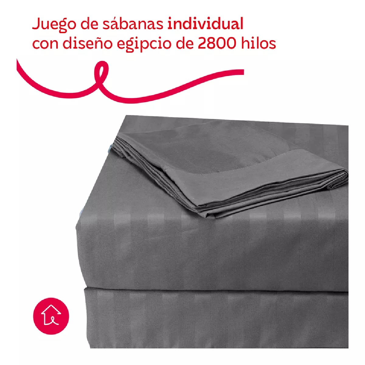 Foto 3 pulgar | Juego De Sábanas Individual Microfibra Ultra Suave Premium Gris Oscuro