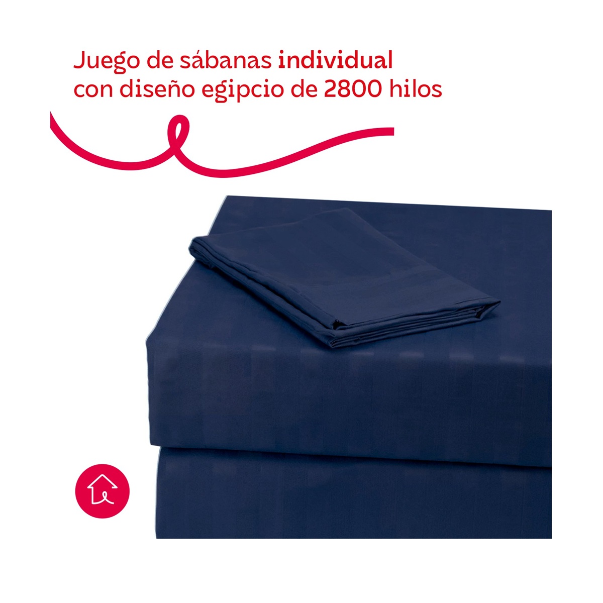 Foto 2 | Juego De Sábanas Individual Microfibra Ultra Suave Premium Azul Marino