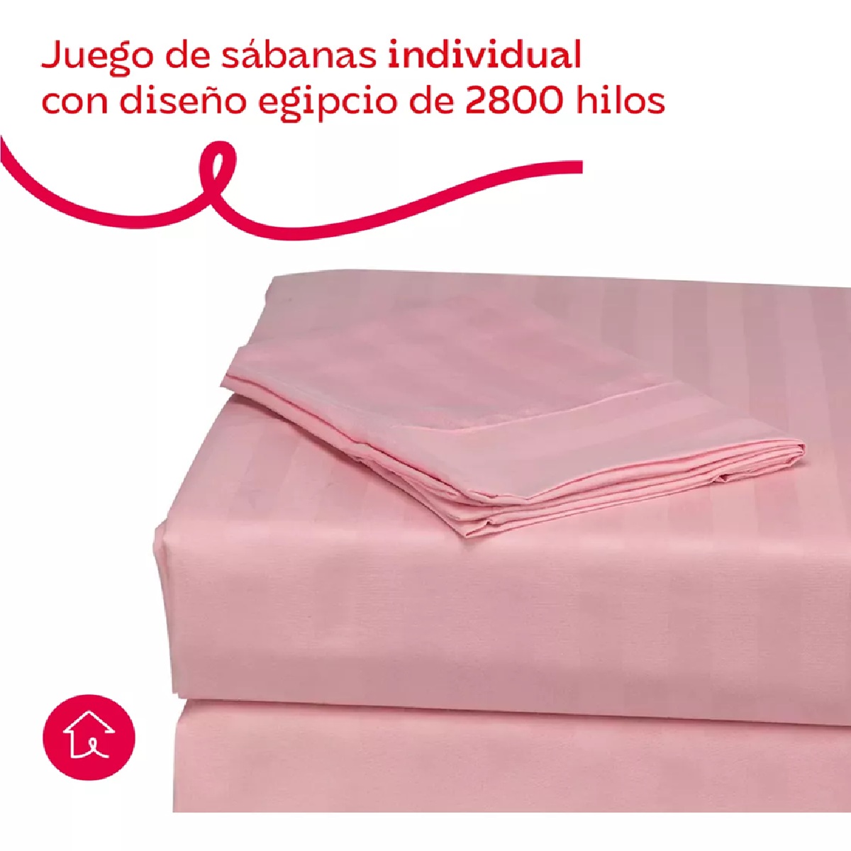 Foto 3 pulgar | Juego De Sábanas Individual Microfibra Ultra Suave Premium Rosa