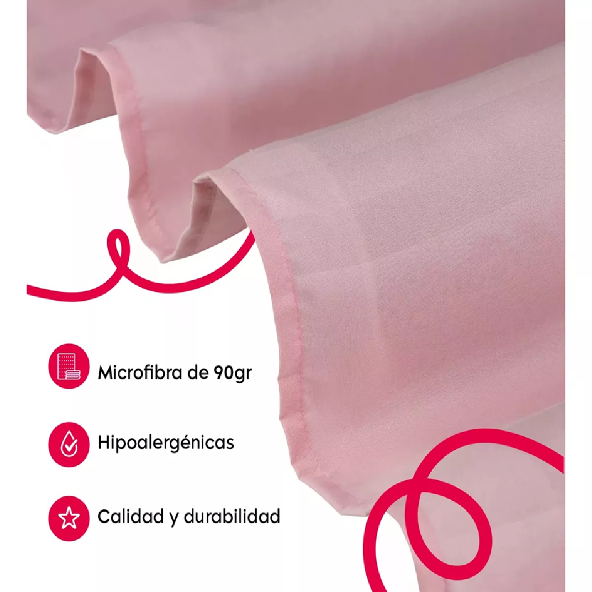 Foto 5 pulgar | Juego De Sábanas Individual Microfibra Ultra Suave Premium Rosa