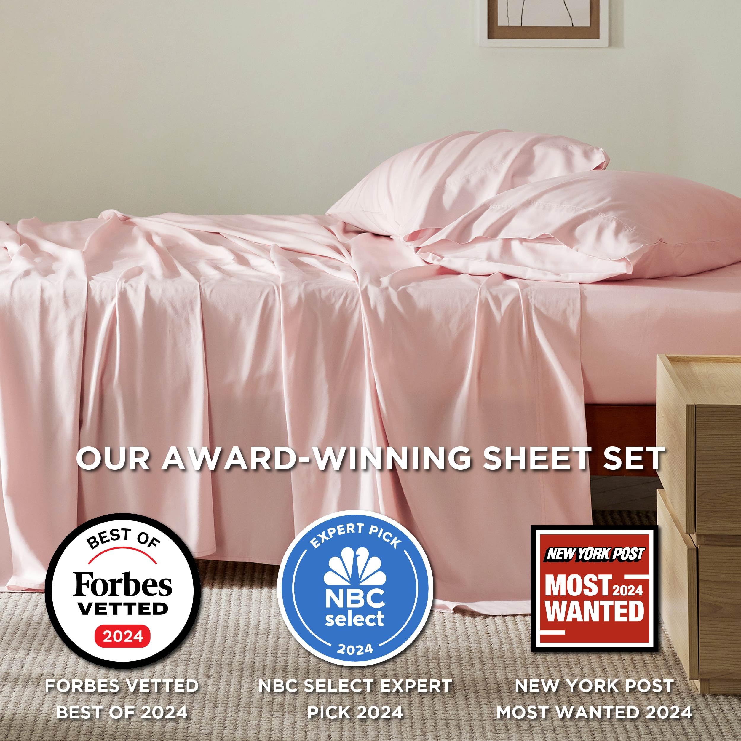 Foto 3 pulgar | Juego De Sábanas Bedsure King Size Cooling Rayon Bamboo Pink - Venta Internacional.