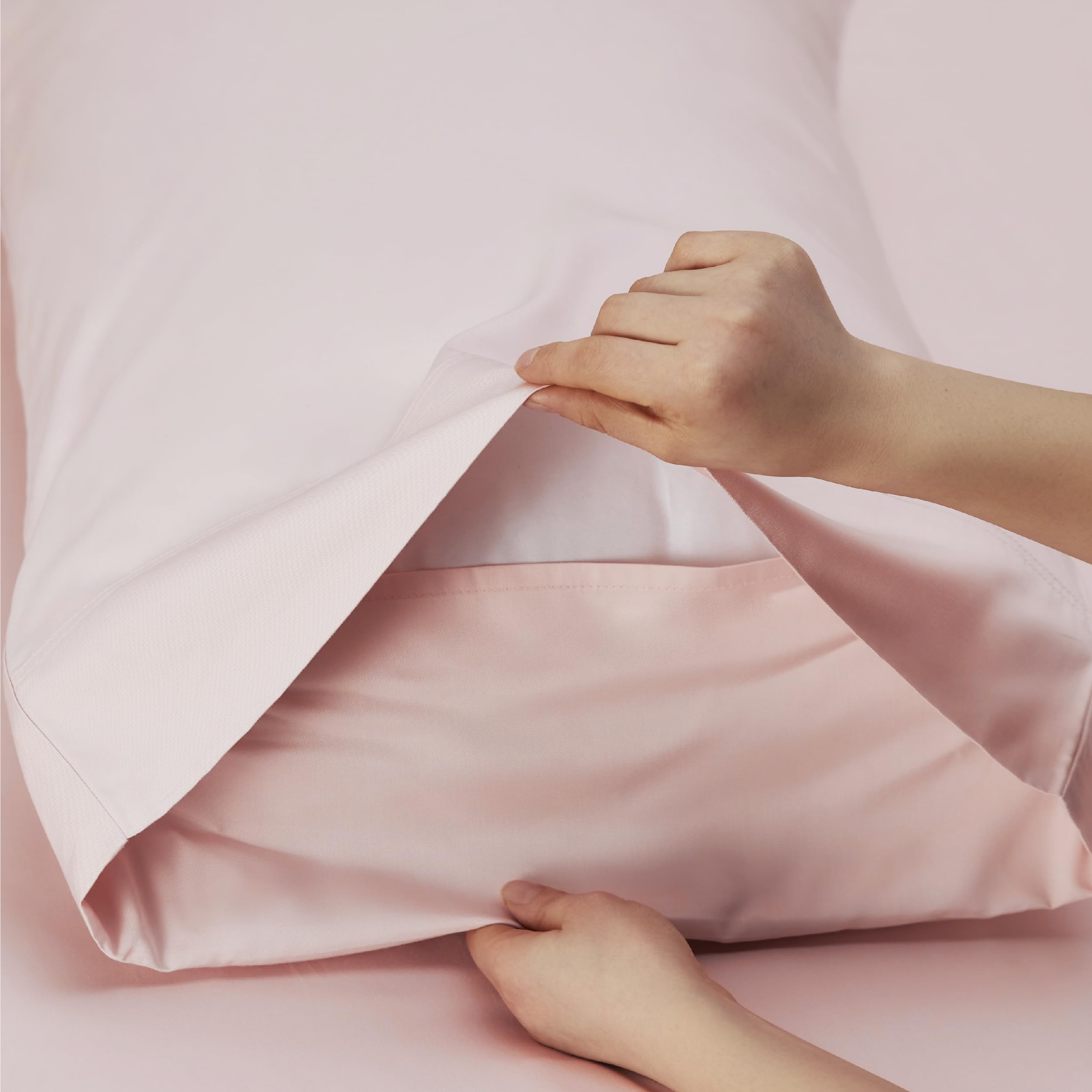 Foto 5 | Juego De Sábanas Bedsure King Size Cooling Rayon Bamboo Pink - Venta Internacional.