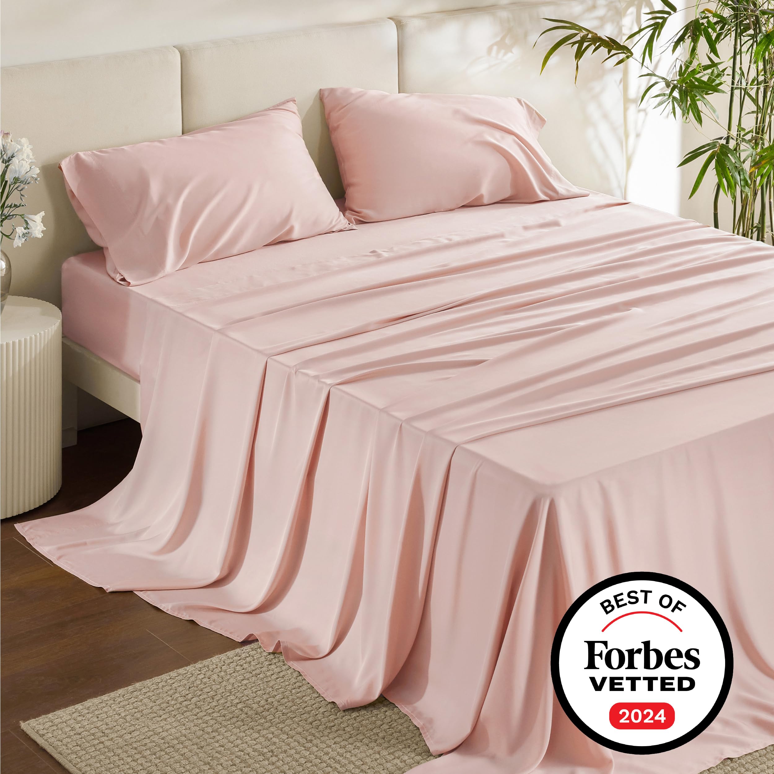 Foto 8 pulgar | Juego De Sábanas Bedsure King Size Cooling Rayon Bamboo Pink - Venta Internacional.