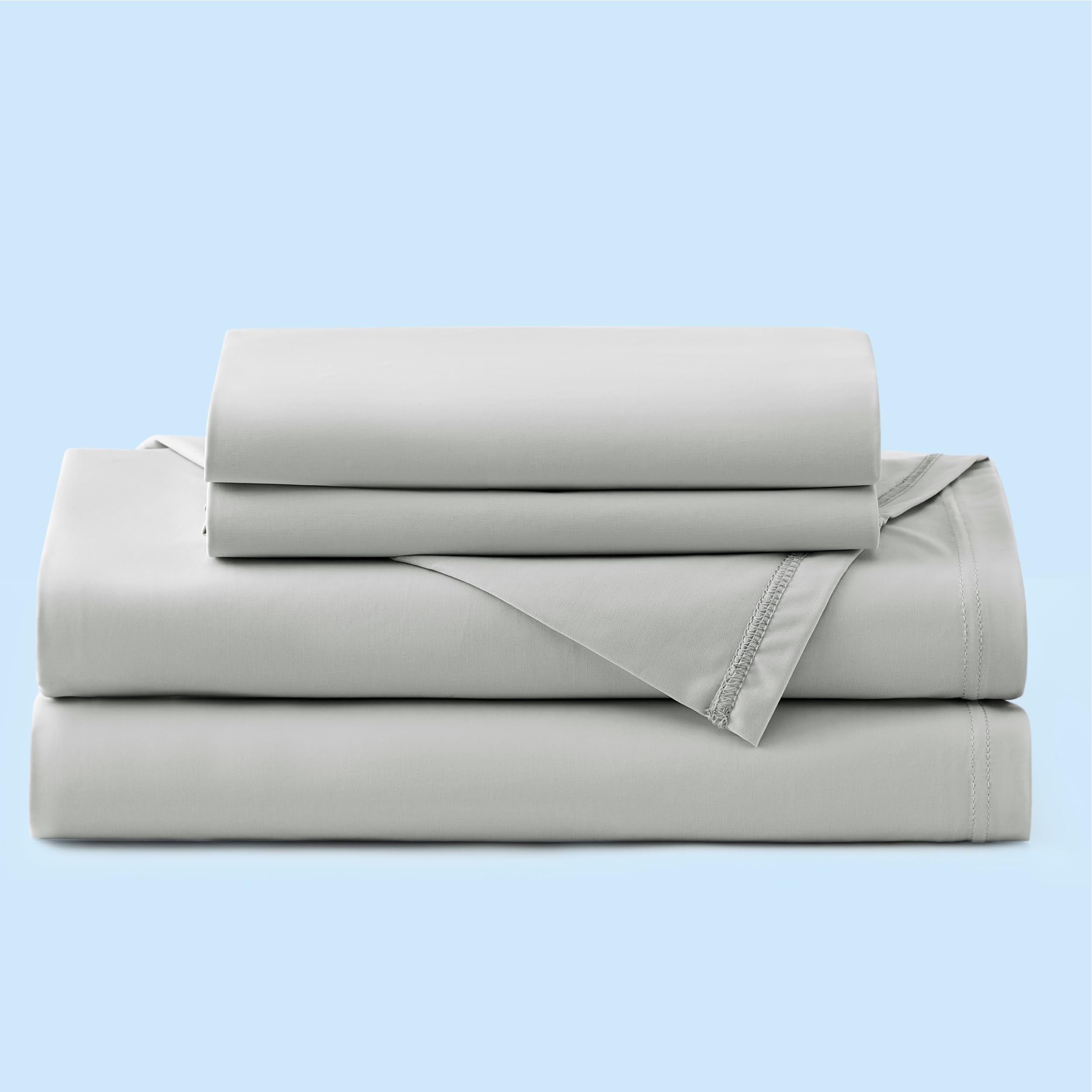 Foto 7 | Juego De Sábanas Bedsure Cooling King Size, Gris, 4 Piezas - Venta Internacional.