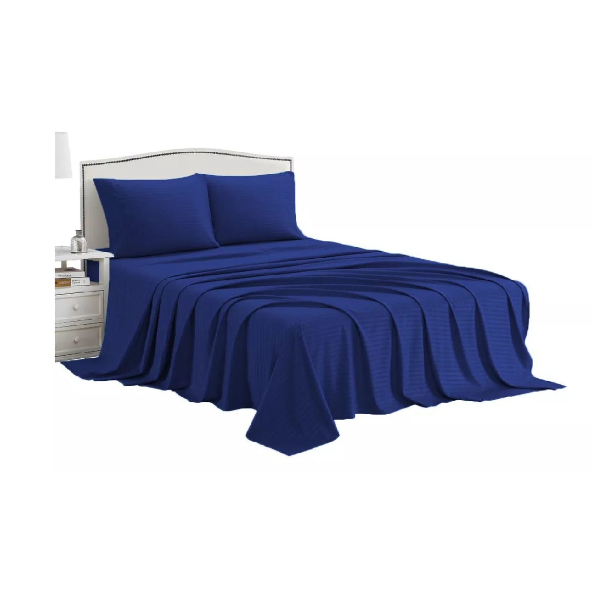 Foto 1 | Juego De Sábanas Matrimonial 3000 Hilos Egipcian Premium Azul