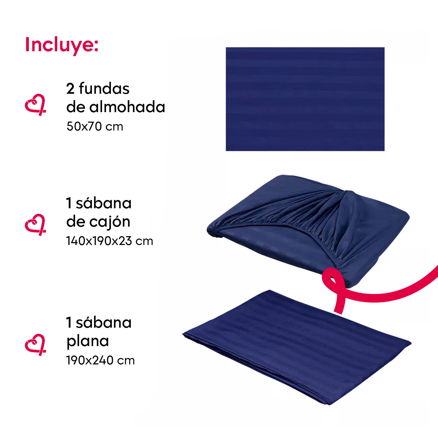Foto 6 pulgar | Juego De Sábanas Matrimonial 3000 Hilos Egipcian Premium Azul