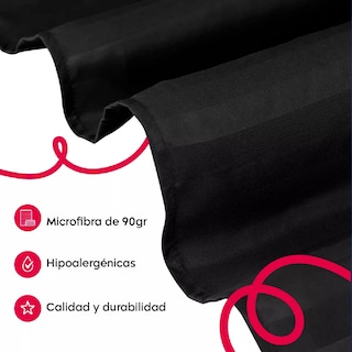 Foto 2 | Juego De Sábanas Matrimonial 3000 Hilos Egipcian Premium Negro