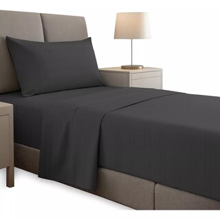 Foto 1 | Juego De Sábanas Matrimonial 3000 Hilos Egipcian Premium Gris Oscuro