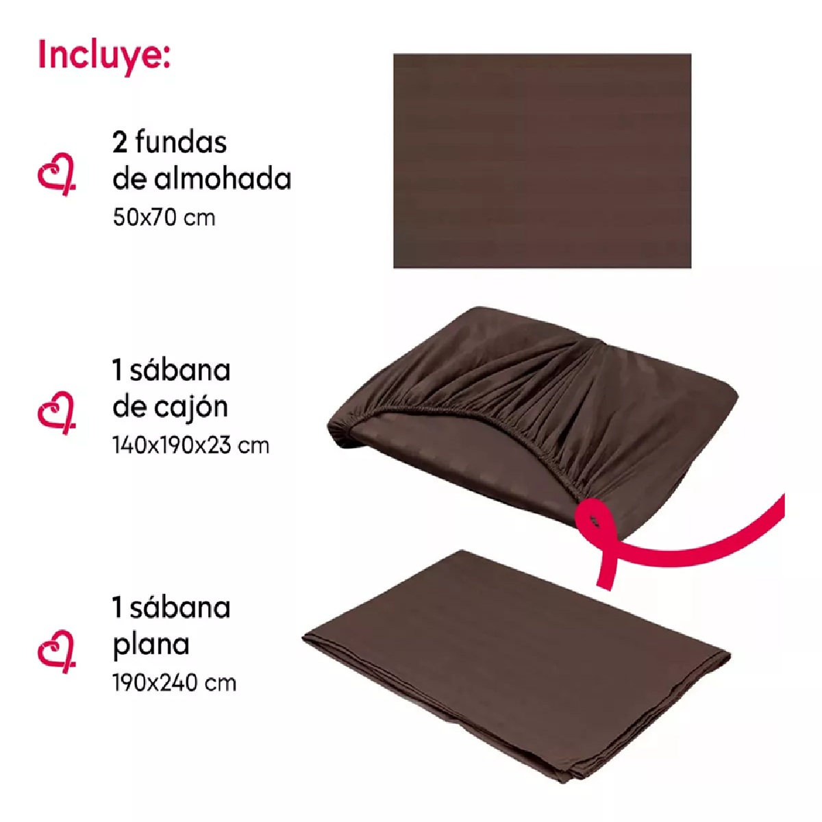 Foto 4 | Juego De Sábanas Matrimonial 3000 Hilos Egipcian Premium Café