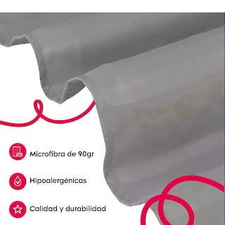 Foto 3 | Juego De Sábanas Matrimonial 3000 Hilos Egipcian Premium Gris Claro