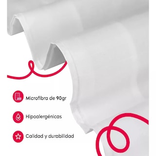 Foto 3 | Juego De Sábanas Matrimonial 3000 Hilos Egipcian Premium Blanco