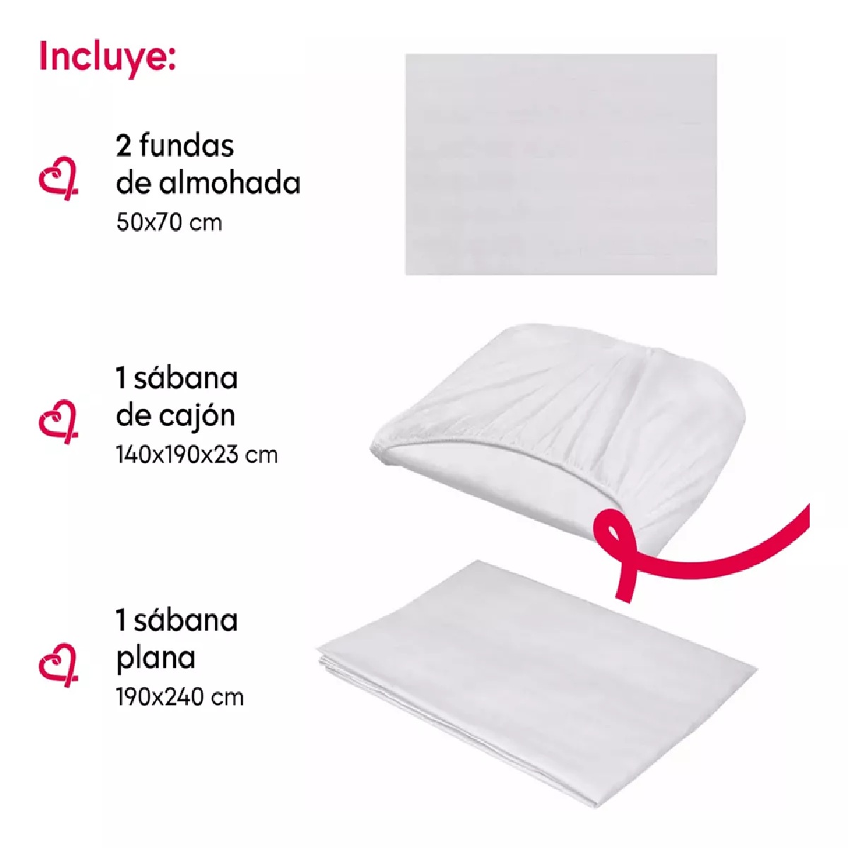 Foto 5 pulgar | Juego De Sábanas Matrimonial 3000 Hilos Egipcian Premium Blanco