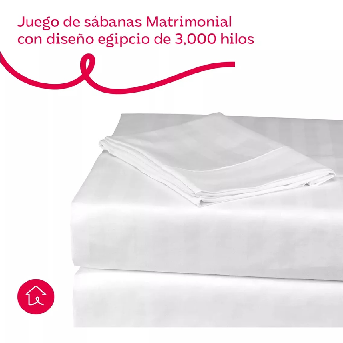 Foto 6 pulgar | Juego De Sábanas Matrimonial 3000 Hilos Egipcian Premium Blanco