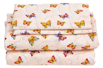 Foto 1 | Juego De Sábanas Xtellar Matrimoniales De Lujo En Microfibra Estampado Elegante Butterfly