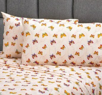 Foto 3 | Juego De Sábanas Xtellar Matrimoniales De Lujo En Microfibra Estampado Elegante Butterfly