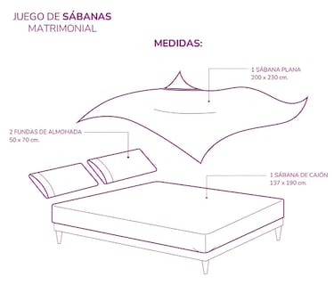 Foto 4 | Xtellar Sábanas Matrimoniales Ultra Suaves Premium - Estampado Lujoso Color Croma