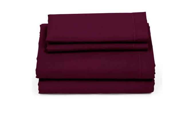 Foto 1 | Xtellar Sábanas Lujo Matrimoniales Microfibra Color Vino Elegante