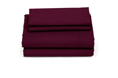 Foto 1 | Xtellar Sábanas Lujo Matrimoniales Microfibra Color Vino Elegante