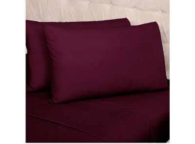 Foto 2 | Xtellar Sábanas Lujo Matrimoniales Microfibra Color Vino Elegante