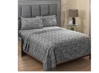 Foto 4 | Blancos Xtellar Azteca Sábanas Matrimoniales Microfibra Estampado Color Gris