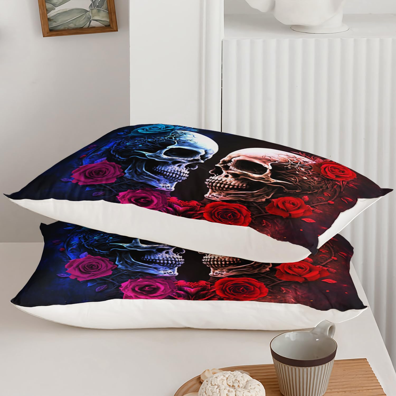 Foto 4 pulgar | Juego de Fundas de Edredón Ailonen 3d Sugar Skull King Size con 2 Fundas de Almohada - Venta Internacional