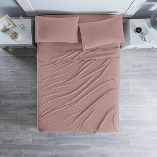 Foto 1 | Sábanas Con Fundas De Almohada Camiseta Matrimonial Lila 4 Pack