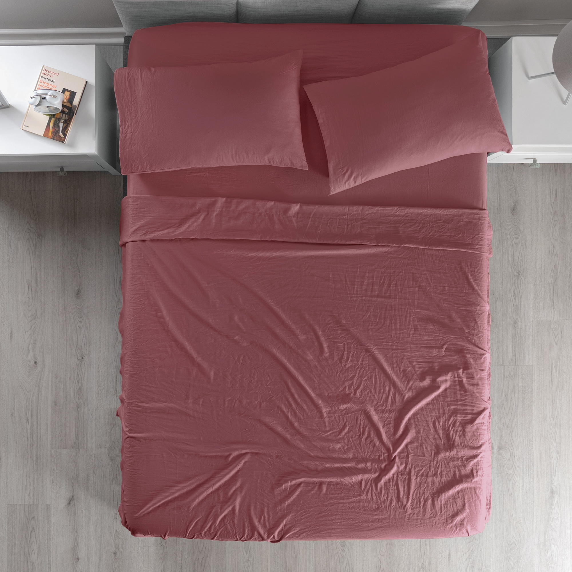 Foto 1 | Sábanas Con Fundas De Almohada Viasoft Washed King Size Blush 4 Pack