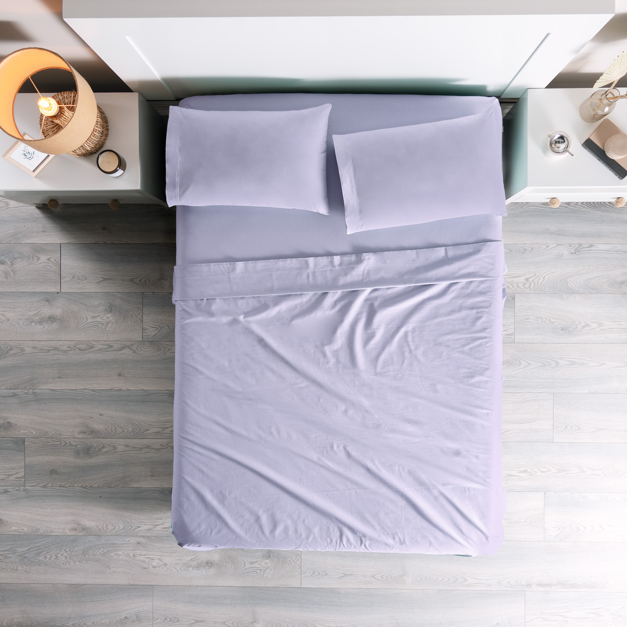 Foto 1 | Sábanas Con Fundas De Almohada Cabos Matrimonial Lavanda 4 Pack