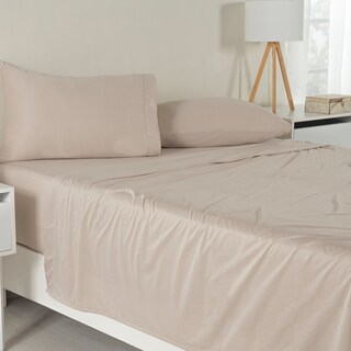 Foto 1 | Sábanas Con Fundas De Almohada Jersey Soft King Size Almond 4 Pack