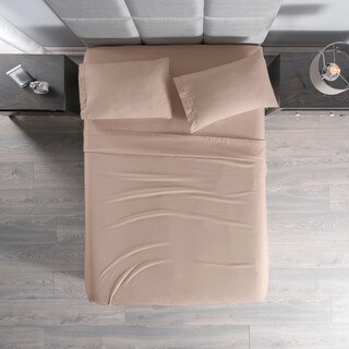 Foto 1 | Sábanas Con Fundas De Almohada Viasoft Queen Size Almond 4 Pack