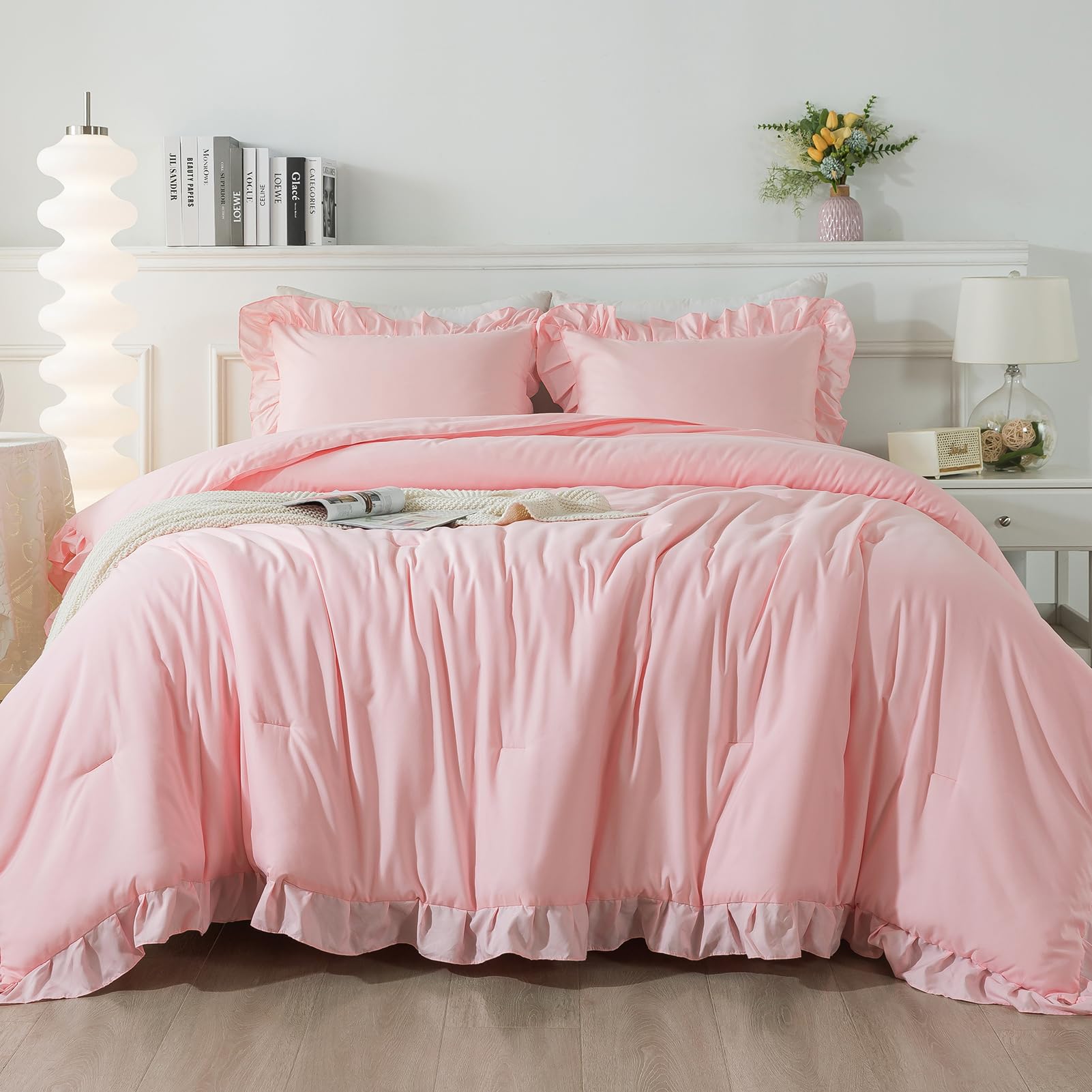 Foto 5 | Juego De Edredón Andency Pink, Tamaño Completo, 3 Piezas, Microfibra - Venta Internacional.