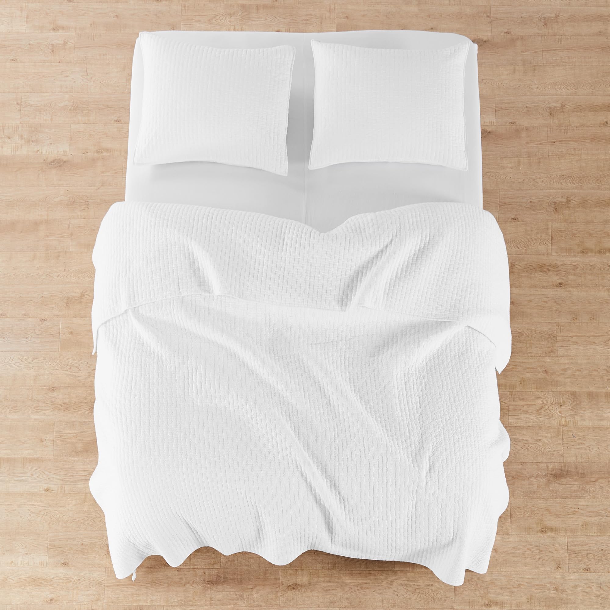 Foto 4 | Juego De Colchas Levtex Home Cross Stitch Bright White King - Venta Internacional.