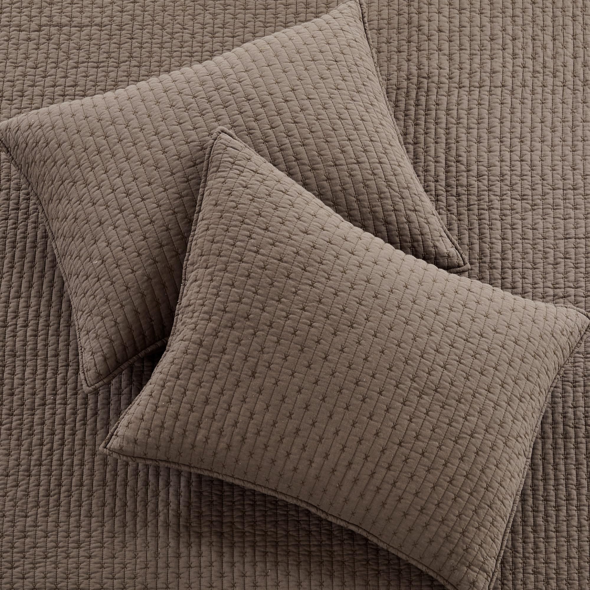 Foto 4 | Set De Edredón Levtex Home Cross Stitch Cocoa 100% Algodón King - Venta Internacional.