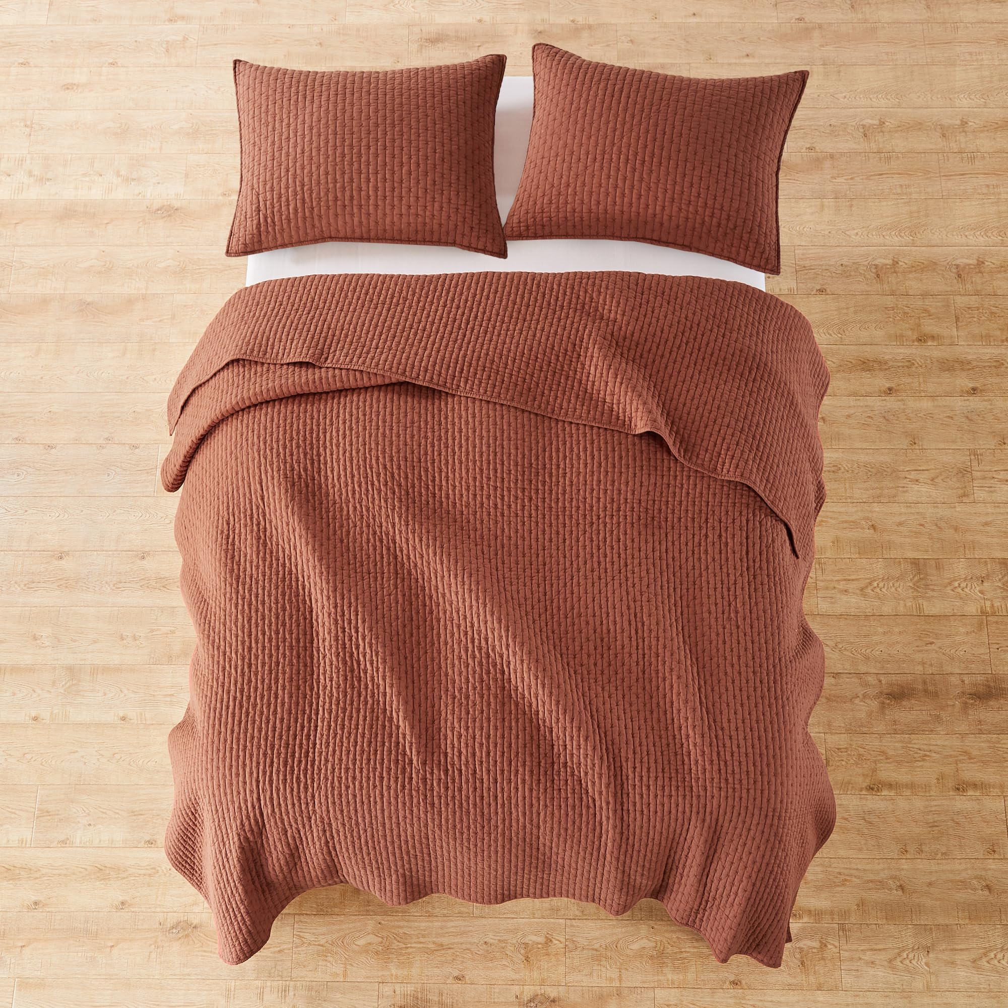 Foto 6 pulgar | Juego De Colchas Levtex Home En Punto De Cruz Adobe Queen +2 Fundas - Venta Internacional.