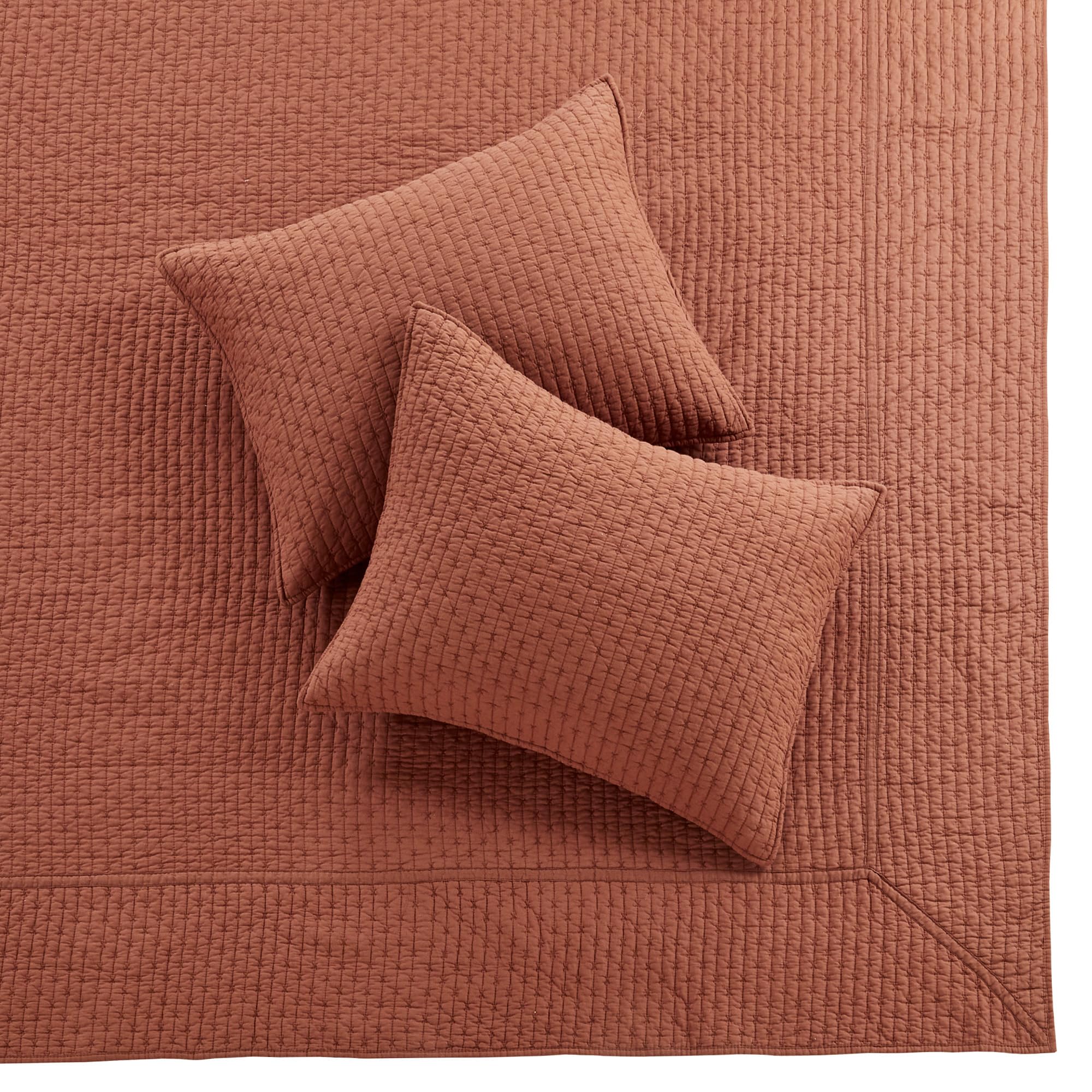 Foto 7 pulgar | Juego De Colchas Levtex Home En Punto De Cruz Adobe Queen +2 Fundas - Venta Internacional.