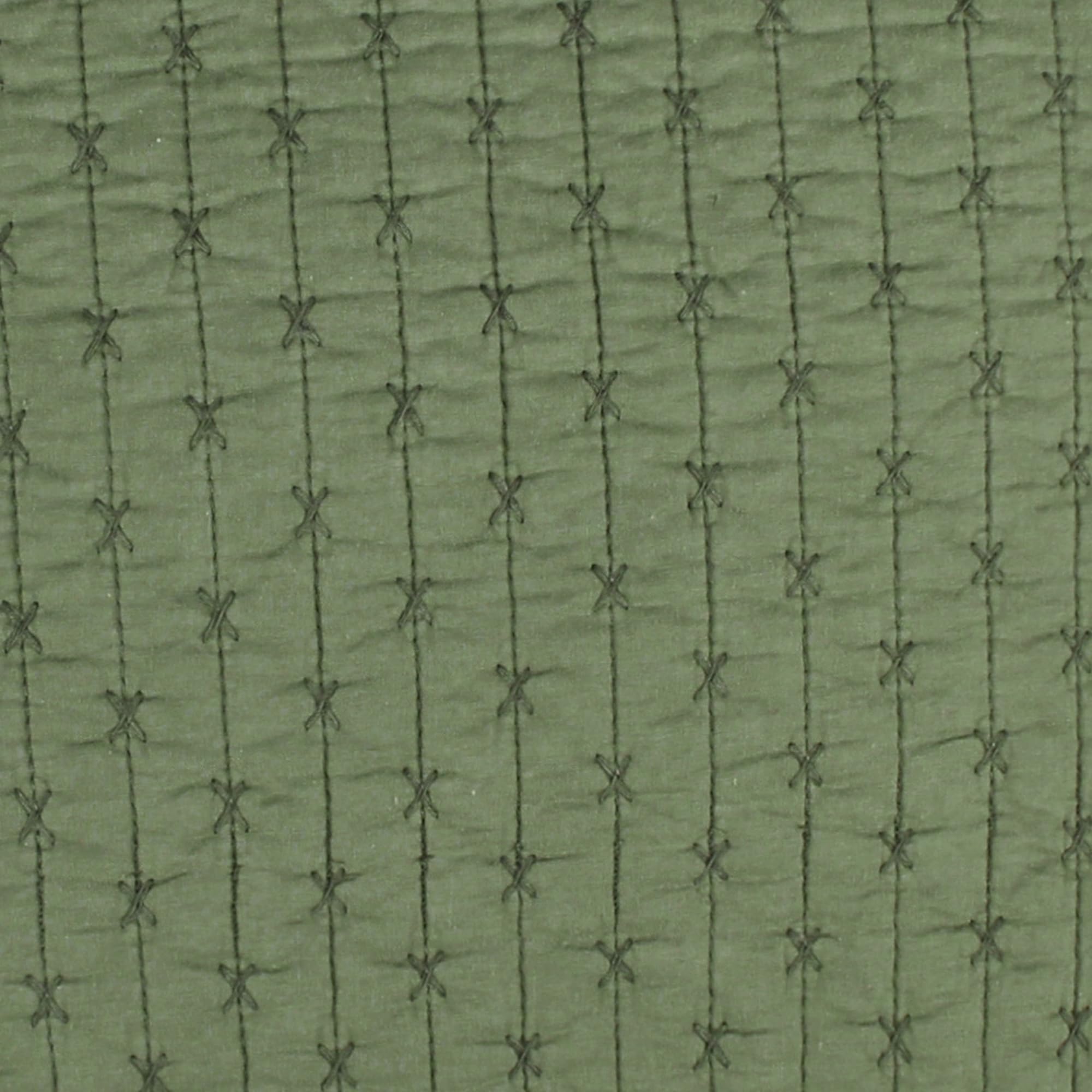 Foto 7 pulgar | Juego De Colchas Levtex Home Cross Stitch Forest Green Queen - Venta Internacional.