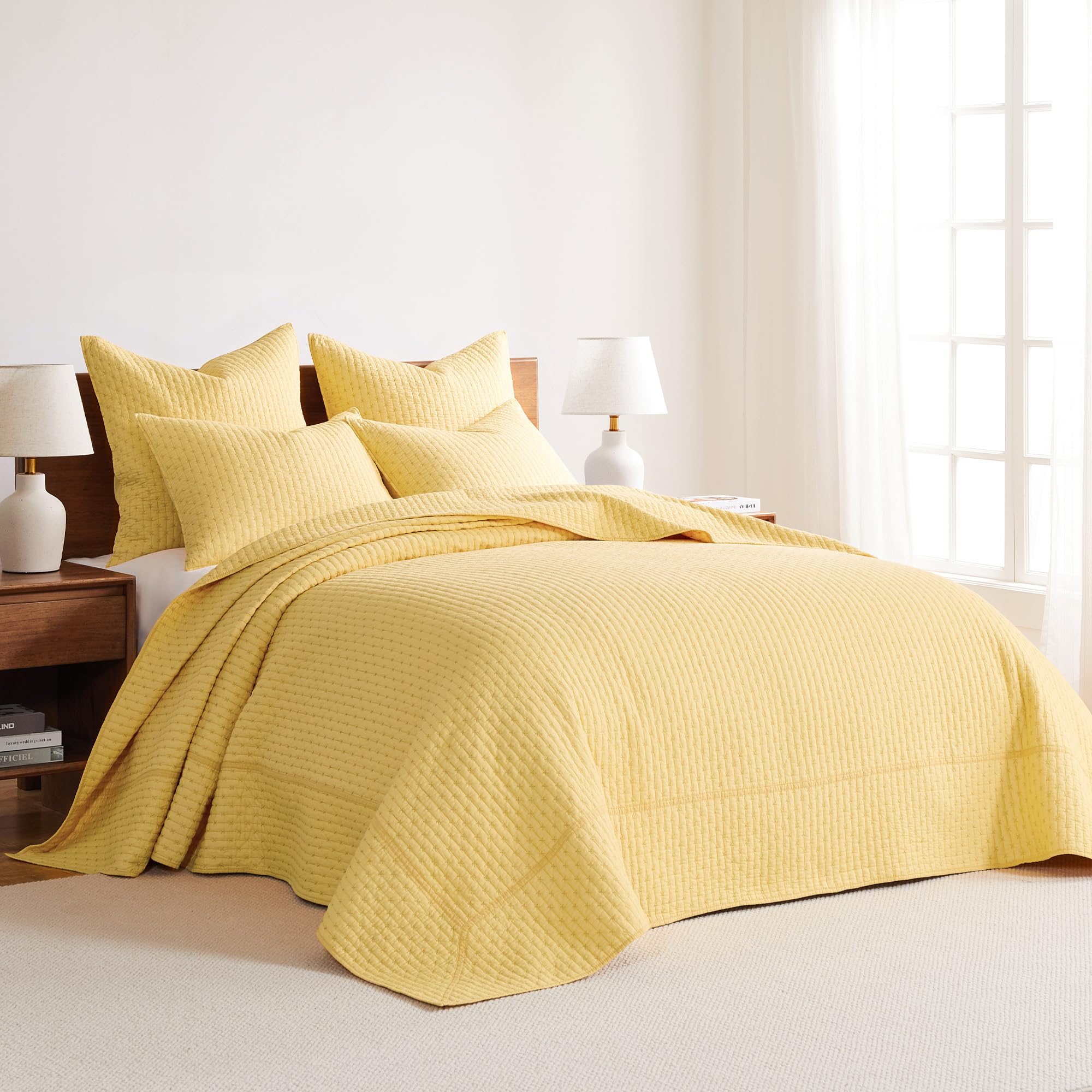 Foto 3 pulgar | Juego De Colchas Levtex Home Cross Stitch Amarillo Completo - Venta Internacional.