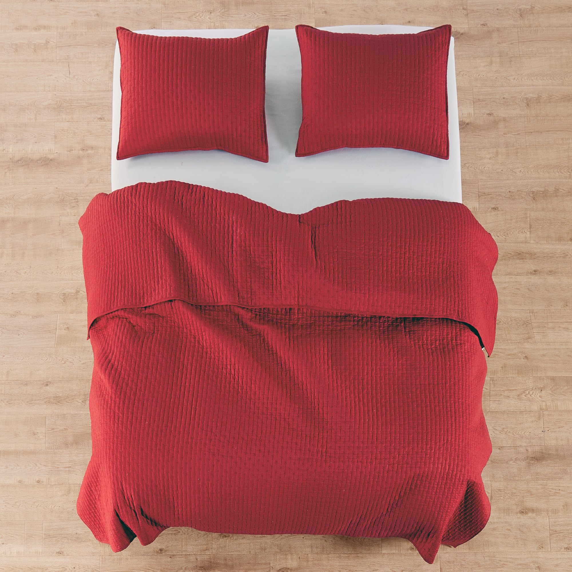 Foto 5 pulgar | Juego De Colchas Levtex Home Cross Stitch Red Queen +2 Fundas - Venta Internacional.