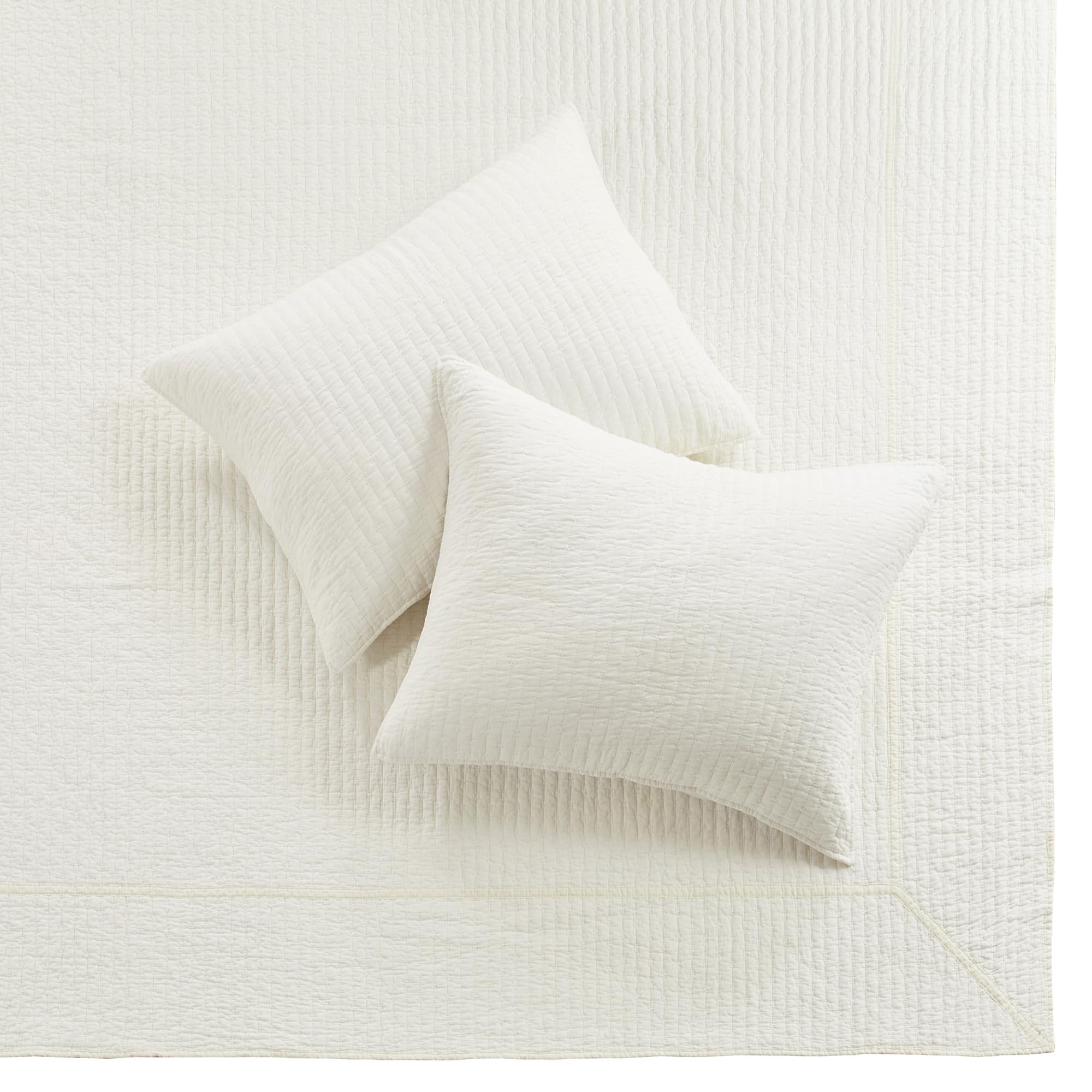 Foto 7 pulgar | Juego De Colchas Levtex Home Cross Stitch Cream King +2 Fundas - Venta Internacional.