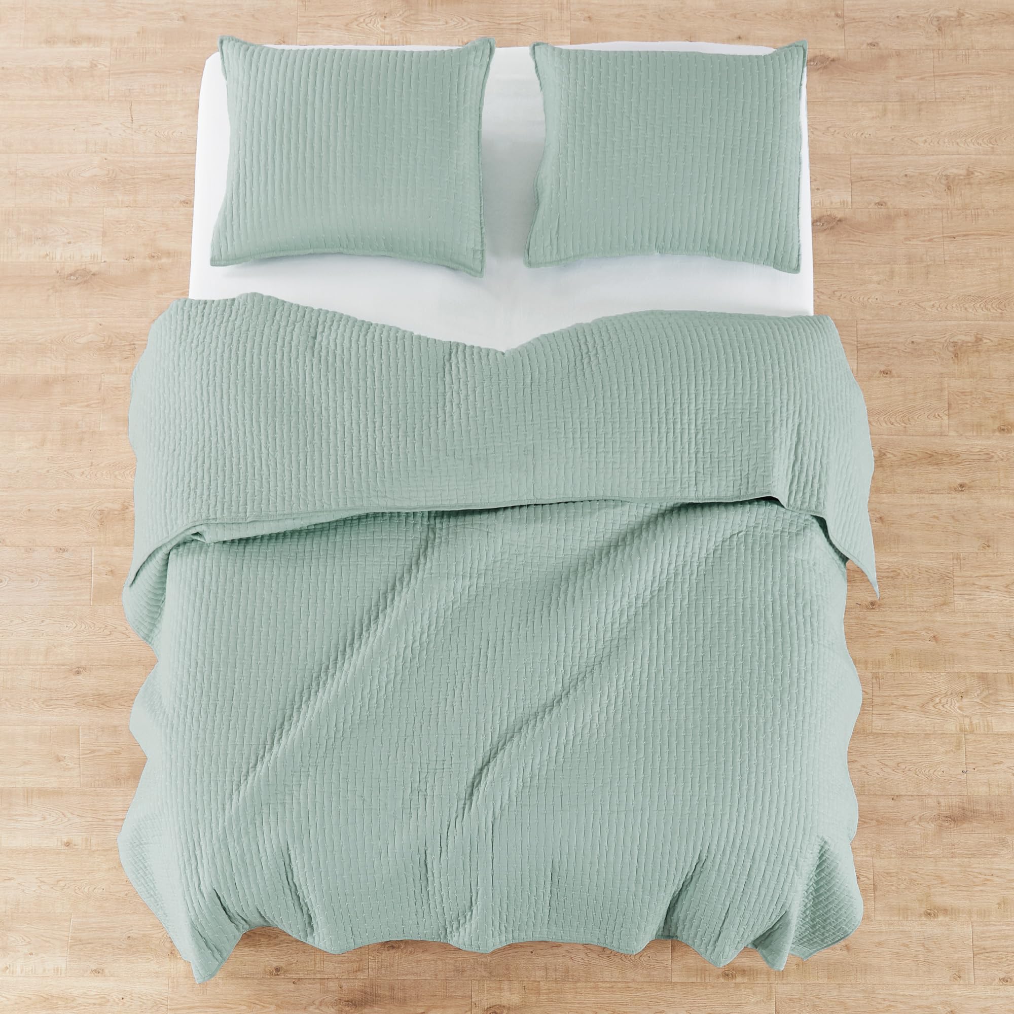 Foto 5 pulgar | Juego De Colchas Levtex Home Cross Stitch Blue Haze Queen - Venta Internacional.