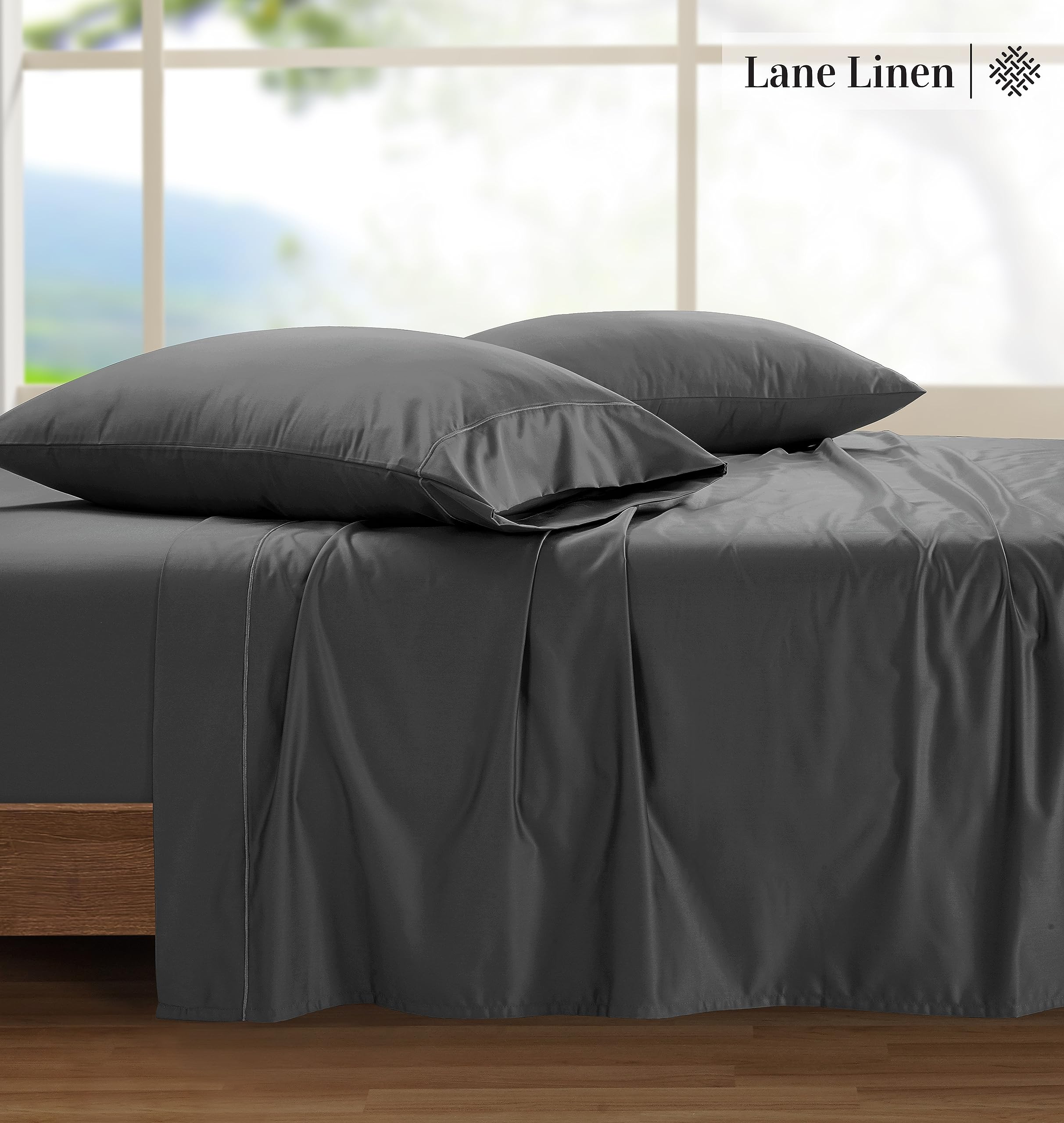 Foto 5 | Juego De Sábanas Lane Linen, 100% Algodón Egipcio, 1500 Hilos, Tamaño Completo - Venta Internacional.
