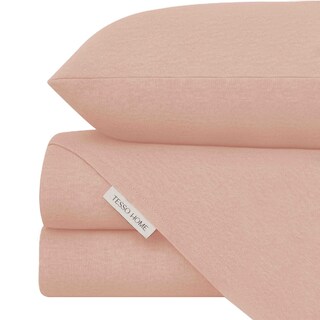 Foto 1 | Juego De Sabanas De Camiseta Tesso Home King Size Frescas Color Rosa