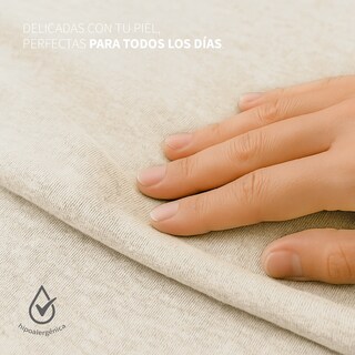 Foto 4 | Juego De Sabanas De Camiseta Tesso Home King Size Frescas Color Avena