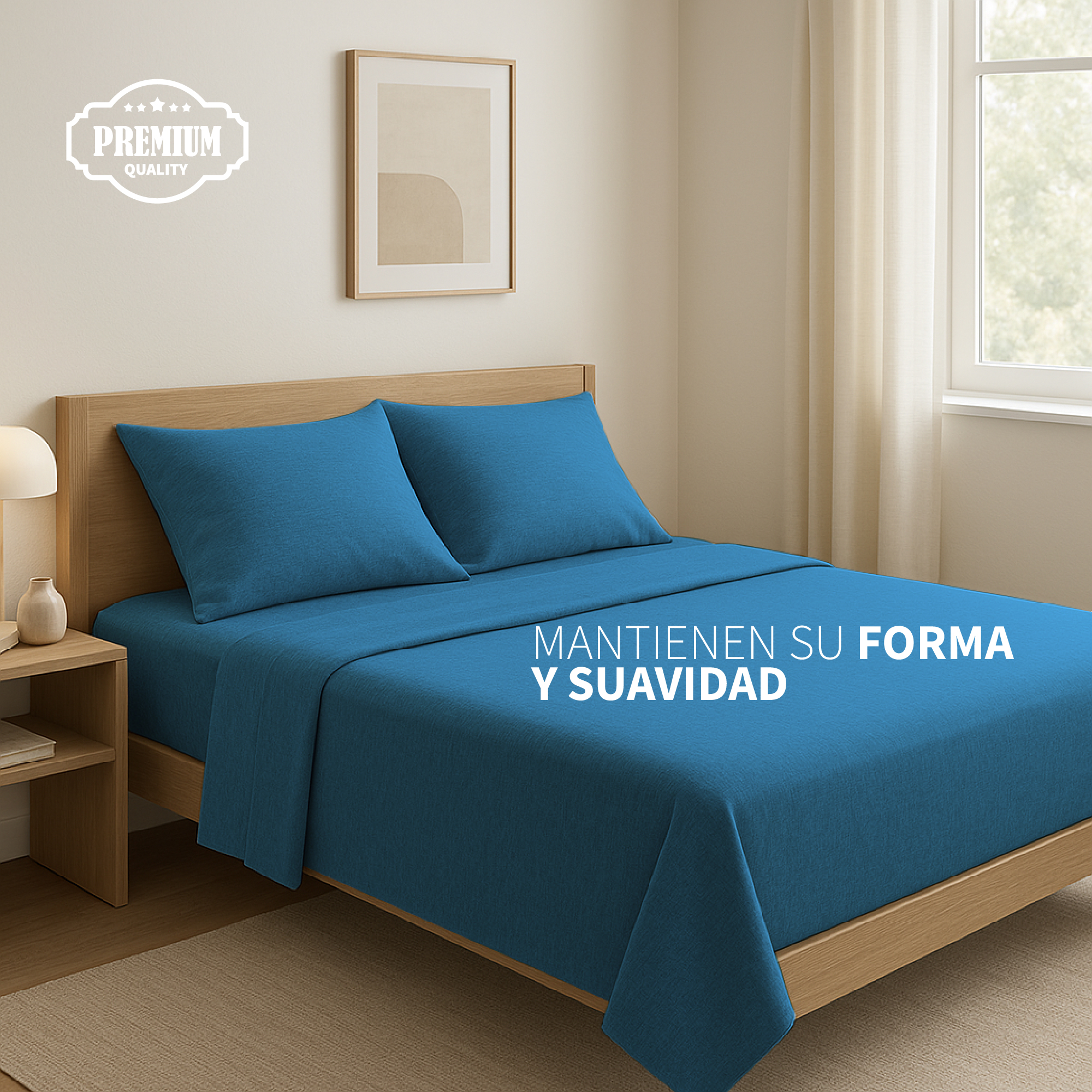 Foto 4 pulgar | Juego De Sabanas De Camiseta Tesso Home King Size Frescas Color Náutico