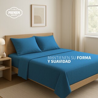 Foto 3 | Juego De Sabanas De Camiseta Tesso Home King Size Frescas Color Náutico