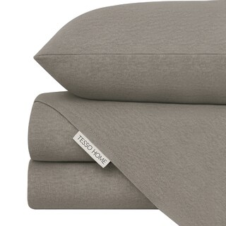 Foto 1 | Juego De Sabanas De Camiseta Tesso Home King Size Frescas Color Gris